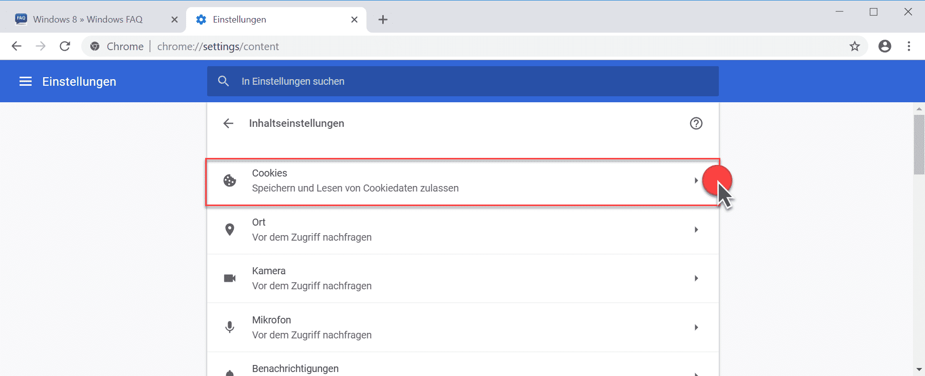Cookies im Chrome Browser löschen Windows FAQ