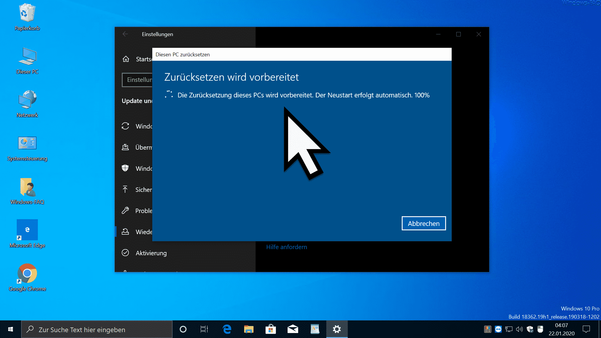 Diesen PC zurücksetzen bei Windows 10 Windows FAQ
