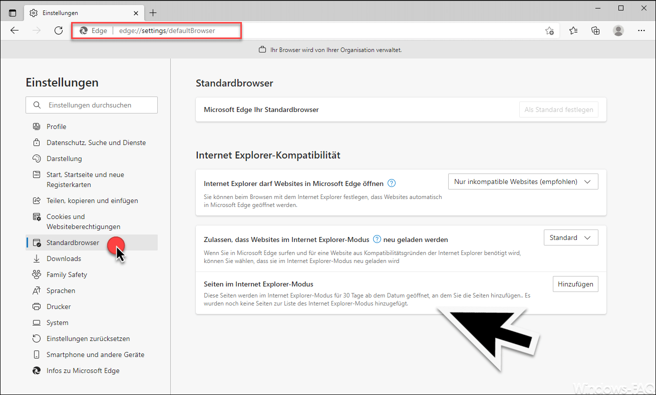 seiten werden im Edge nicht korrekt dargestellt IE kompatibler
