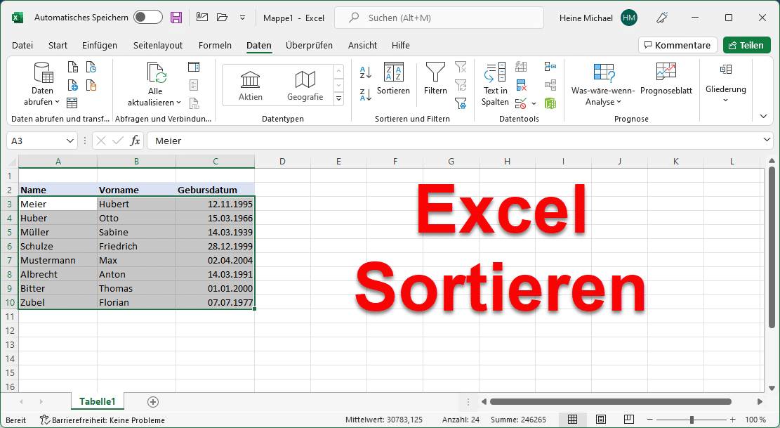 Excel Sortieren Wie funktioniert das? Windows FAQ