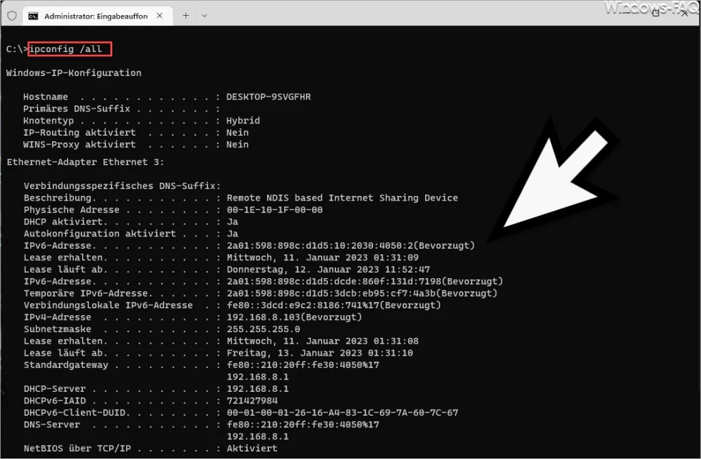 IPCONFIG Windows FAQ