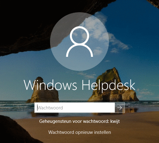 Wachtwoord Opnieuw Instellen - Windows Helpdesk