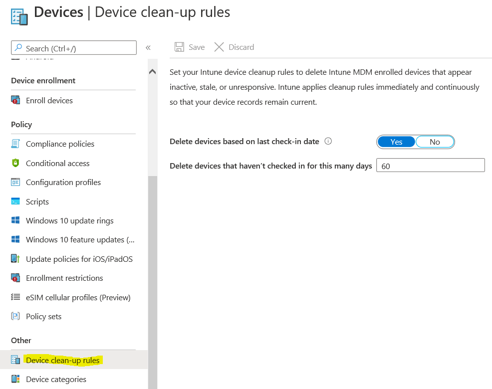 Removing company data from Endpoint Manager enrolled phones Microsoft