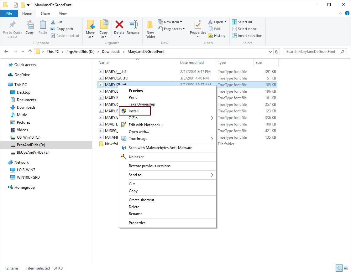 Install fonts. Windows 10 Forums