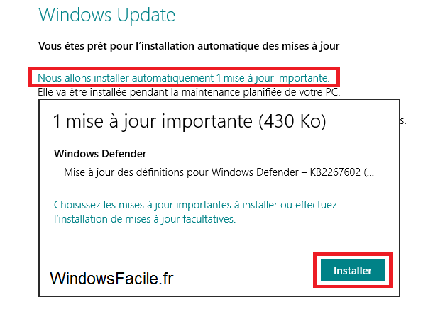 Le bouton «Vérifier les mises à jour» de Windows 10. Moyens I/O