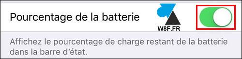 iPhone et iPad afficher le pourcentage de batterie WindowsFacile.fr