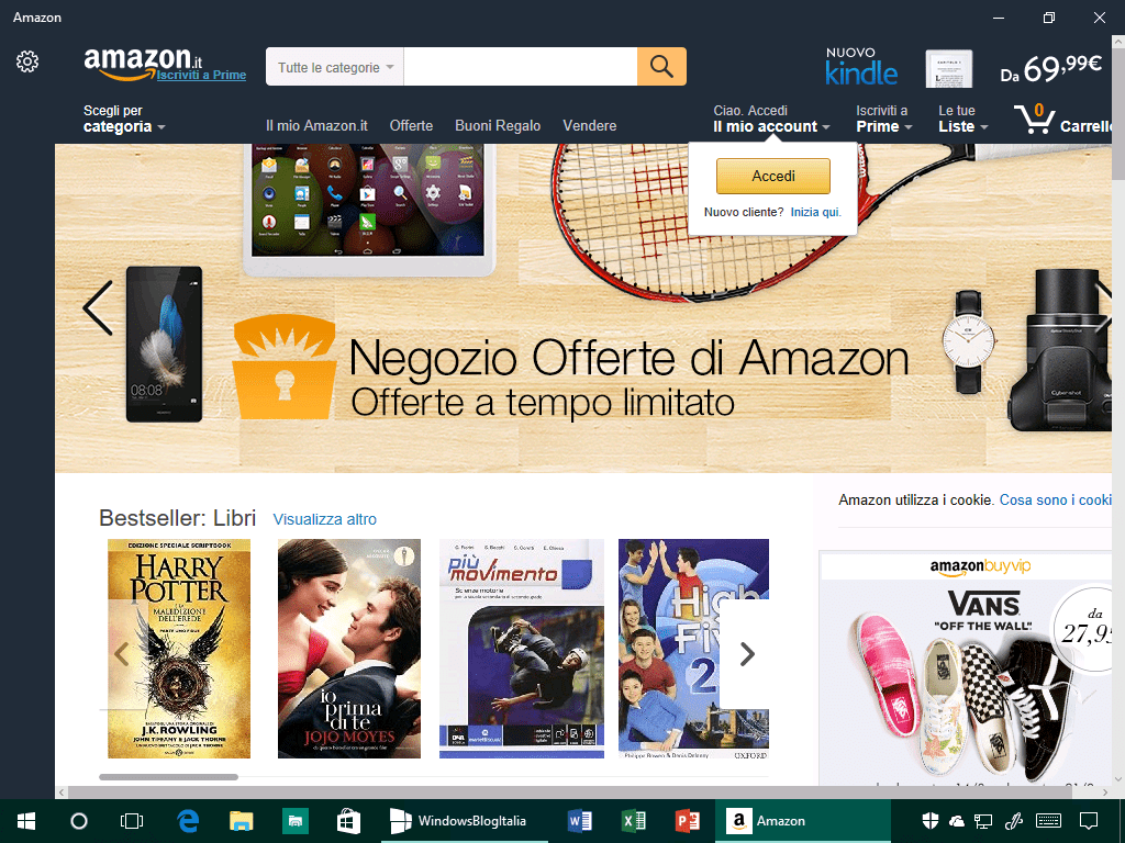 Disponibile la nuova app di Amazon per PC e tablet Windows 10