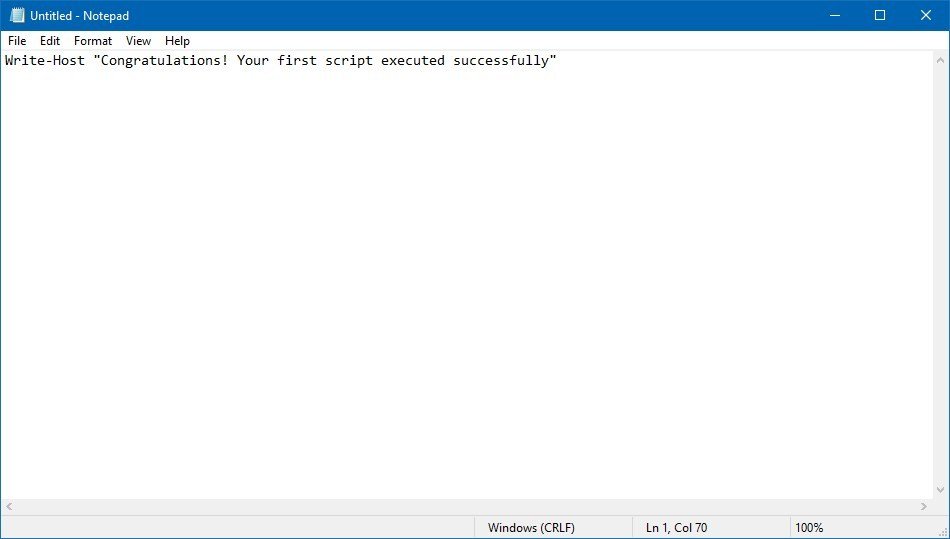 How to create and run a PowerShell script file on Windows 10 Windows