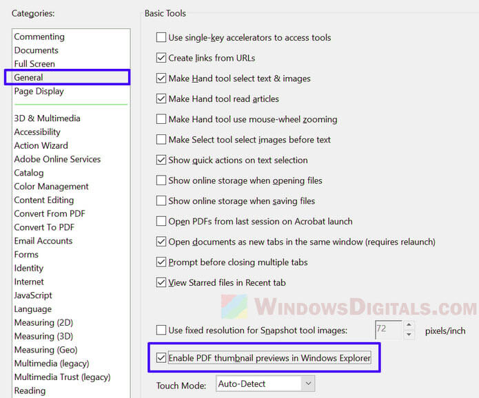 PDF Thumbnail and Preview Not Working in Windows 11