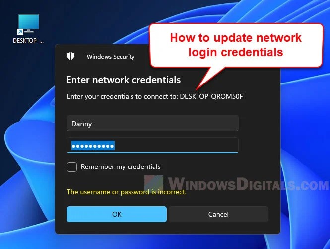 How to Update Network Drive Login Credentials in Windows 11