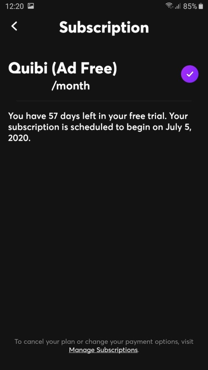 How do you Cancel your Quibi Subscription