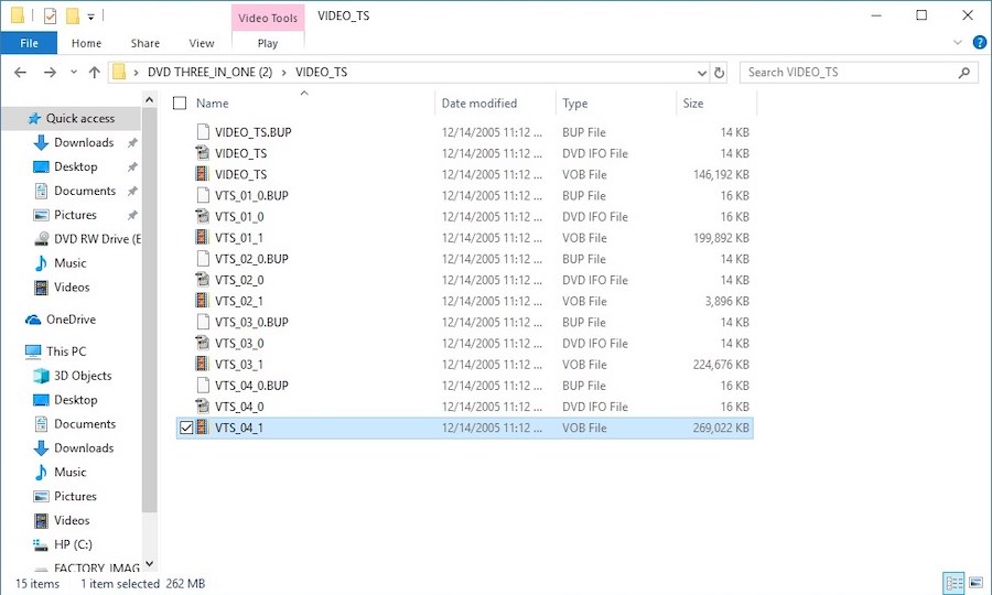 How to Open and Play BUP, IFO, VOB Files on Windows 10