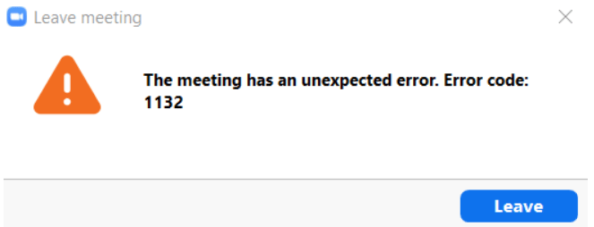 Fix Zoom Error Code 1132 Failed to Sign in or Meeting Fails