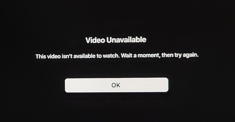 How to Fix Apple TV Plus Video Unavailable Error Message