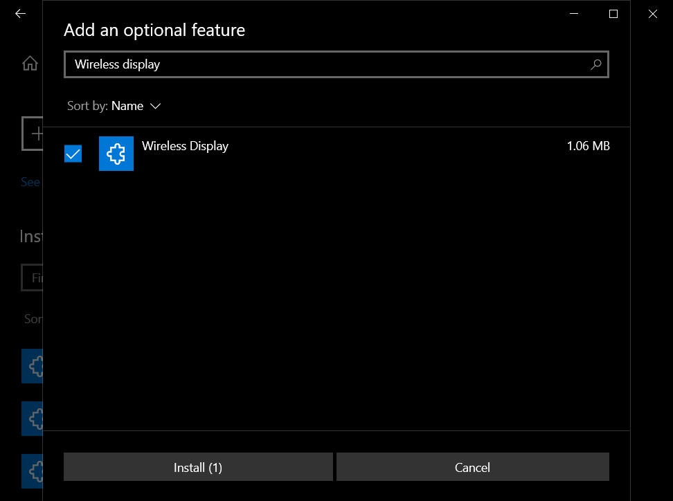 Windows 10's screen mirroring feature is now optional