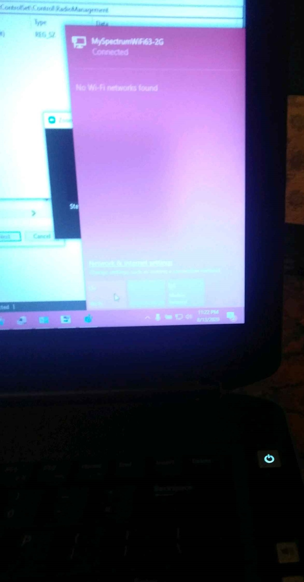 Help! "No WiFi networks found" laptop was working fine