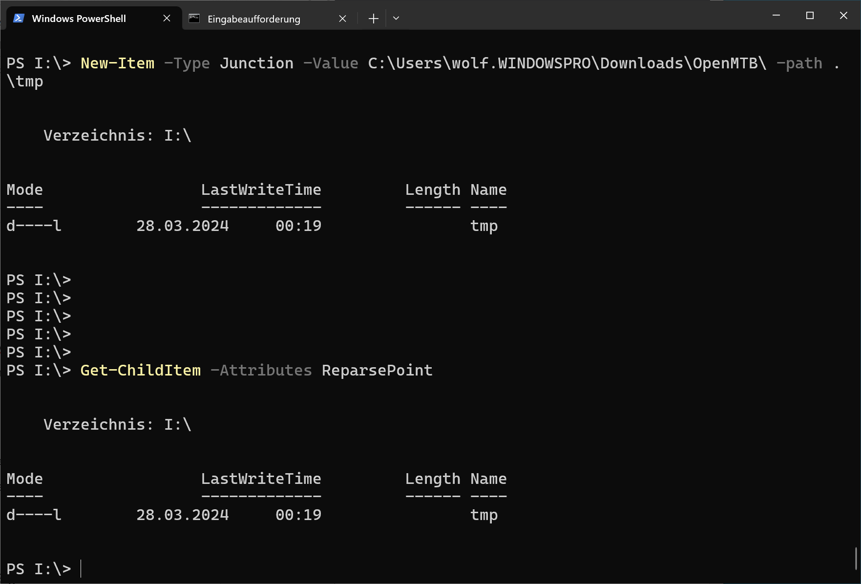 Hard Links, Junctions und symbolische Links mit PowerShell erzeugen