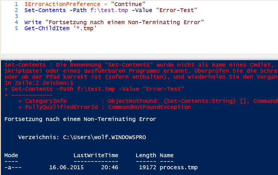 Fehlerbehandlung in PowerShell ErrorAction, try, catch, finally