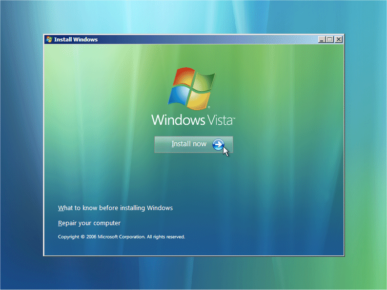 Windows Vista Home Basic Edition Install on New Harddrive