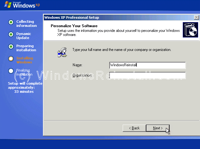 Windows XP Professional X64 install from CD
