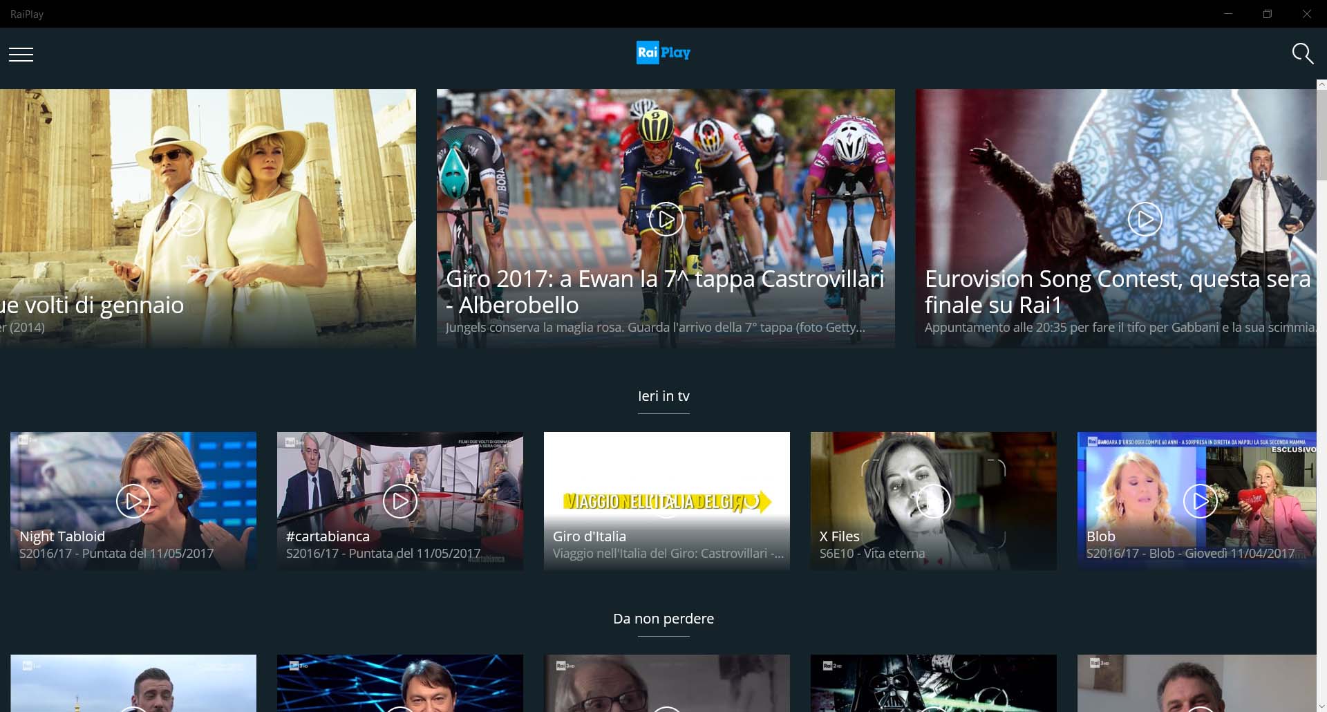 RaiPlay, l'app per guardare i programmi RAI arriva sullo Store per PC