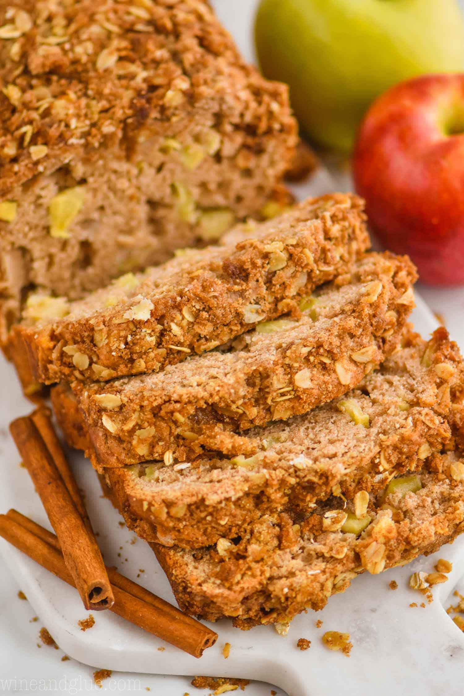 Cinnamon Apple Bread with Streusel Topping Wine & Glue