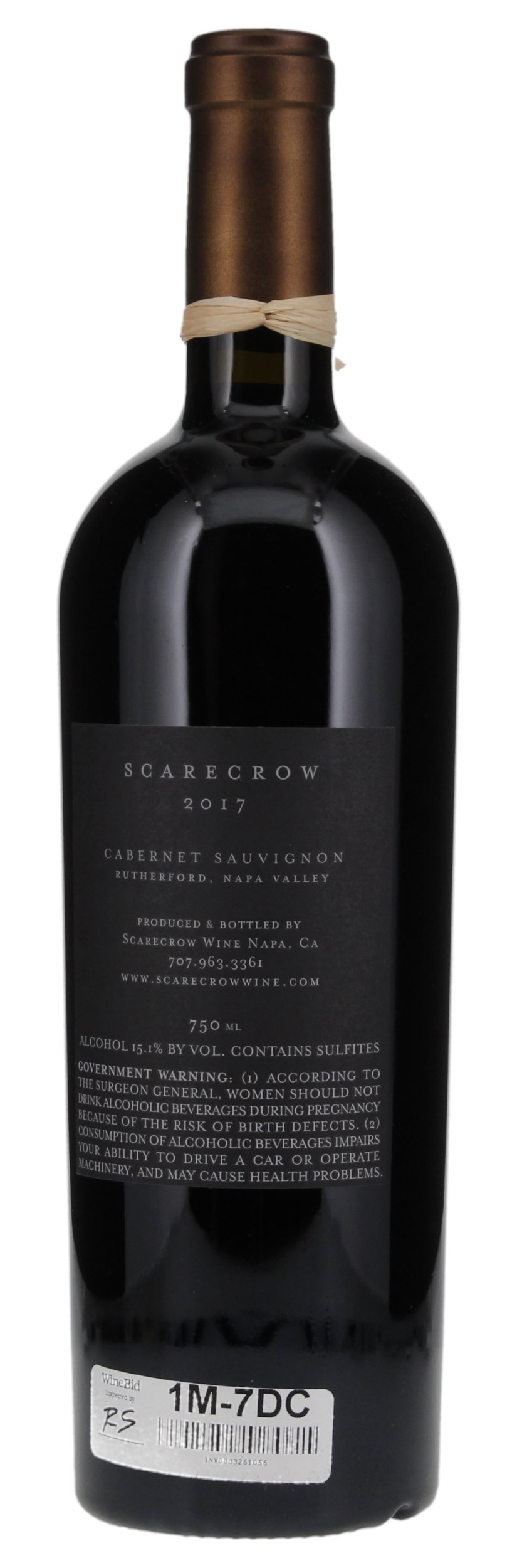 2017 Scarecrow Red Wine, Sauvignon WineBid