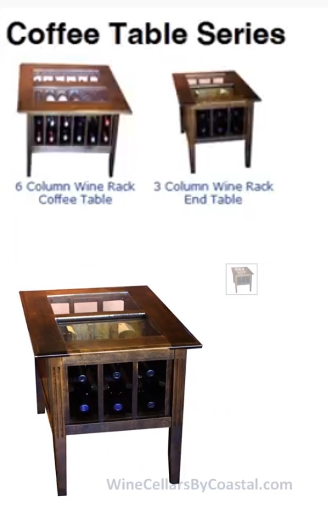 Functional Wine Racks Wine Storage & Display Coffee Table Coastal