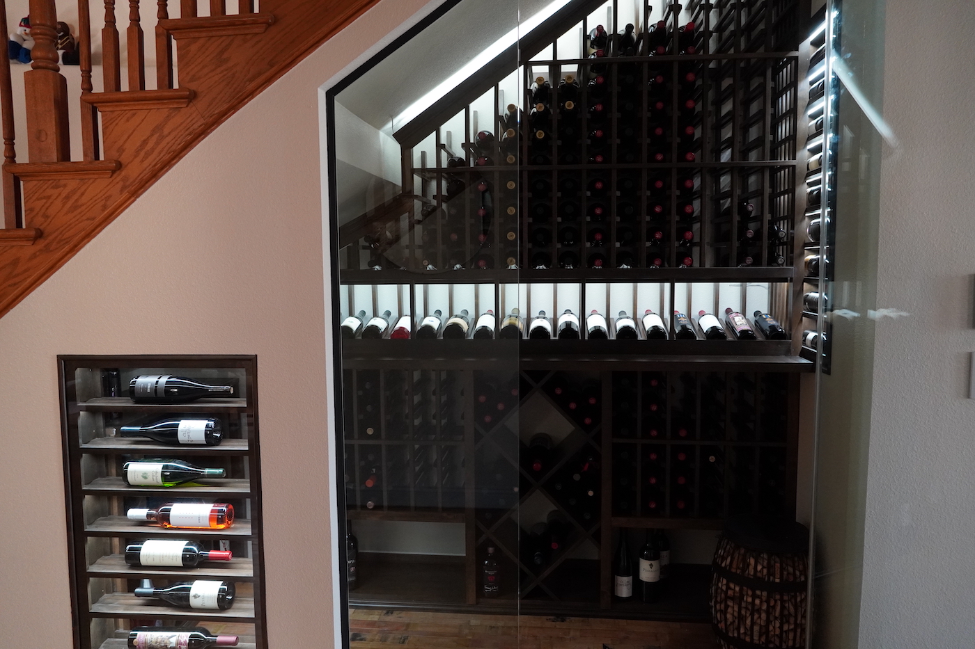 Refrigerated Wine Cellars Under Stairs Coastal Custom Wine Cellars