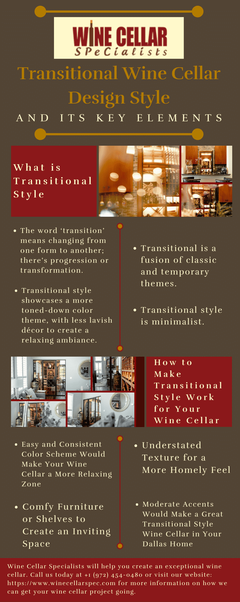 Transitional Style Custom Wine Cellar Builders Projects