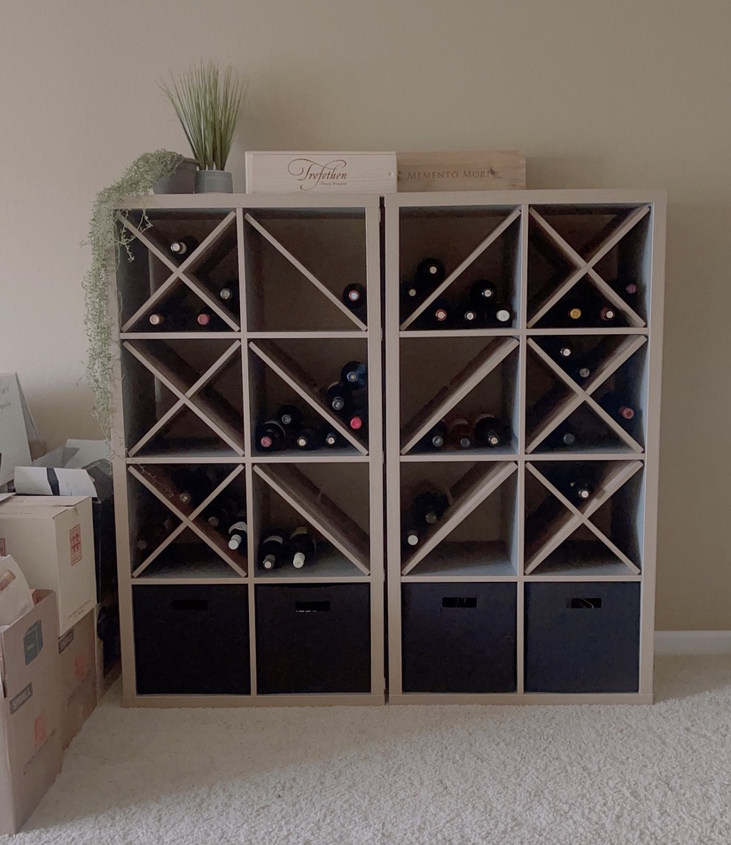 How I Converted my Ikea Kallax Shelves into Wine Racks Wine with Paige