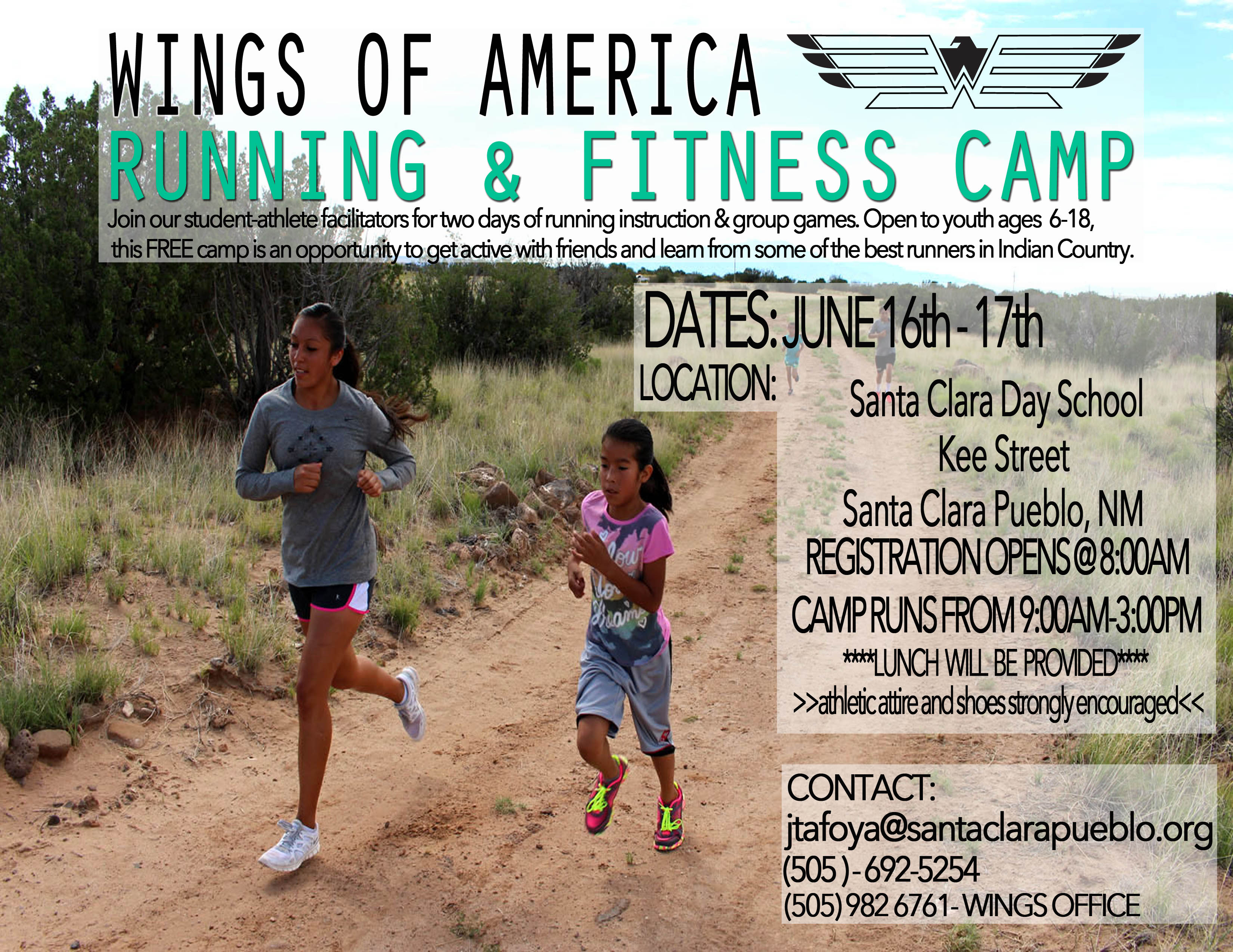 Running & Fitness Camp Santa Clara Pueblo, NM Wings of America
