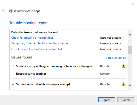 Windows Store Apps Troubleshooter in Windows 10 Fixes Apps Download and