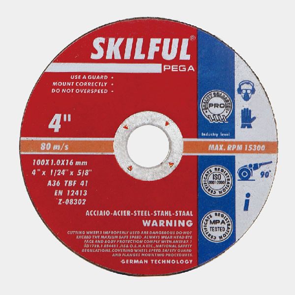 SKILFUL PRO SERIES 4"General Cutting Wheels For Metal 1.0mm CUTTING WHEELS, SKILFUL PRO SERIES