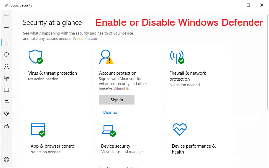 How to Enable or Disable Windows Defender Antivirus in Windows 10