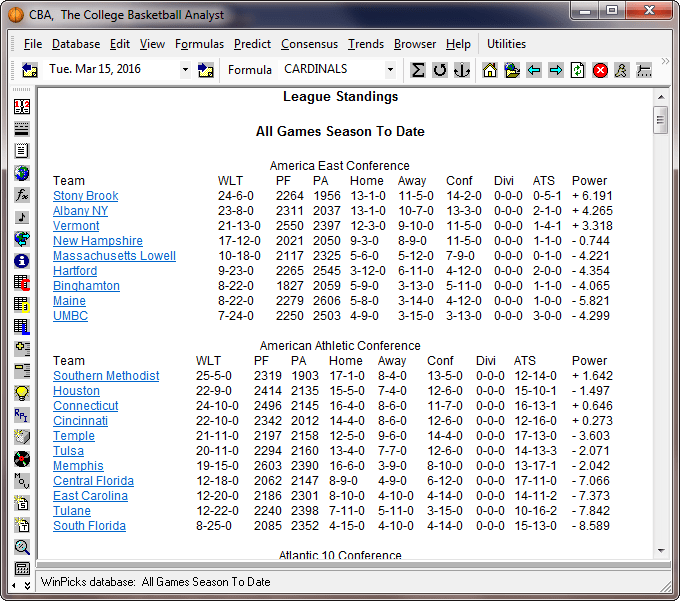WinPicks Sports Handicapping Software