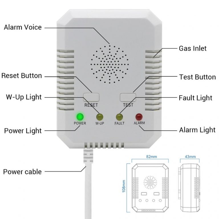 Natural Gas CO Gas Leak Detector Carbon Monoxide Combustible Gas