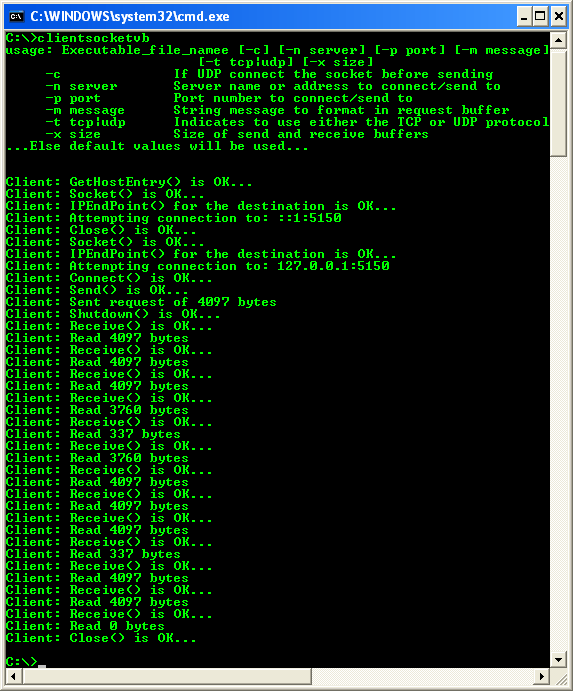 The steps on howto add the client socket/winsock/windows socket to the