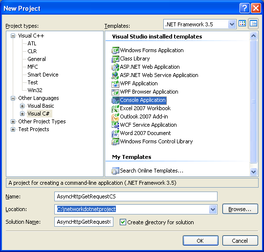 The tutorial on how to build the asynchronous Http Get Request program