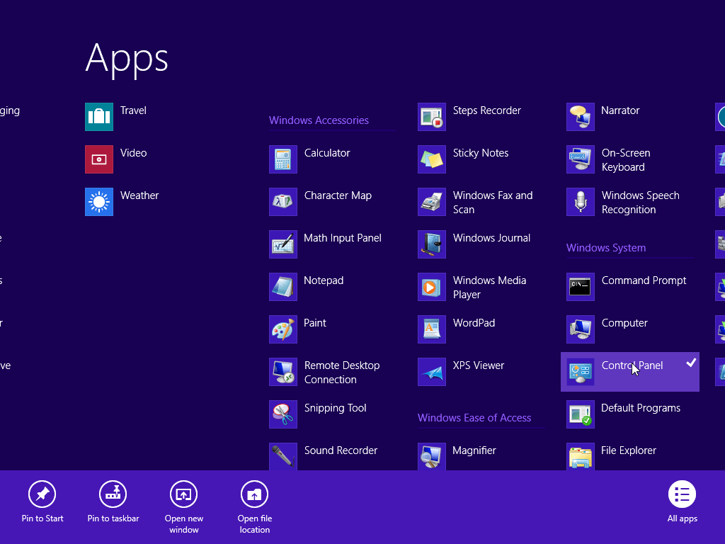 How to Attach Windows 8 Control Panel to Start Menu
