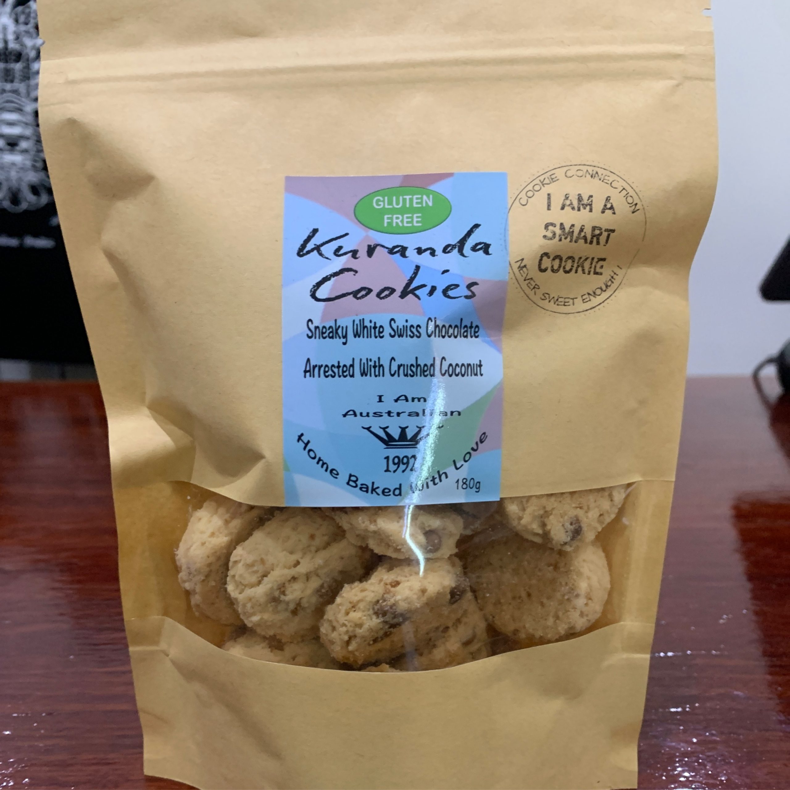 Kuranda Cookies Sneaky White Swiss Chocolate Winter & Mann