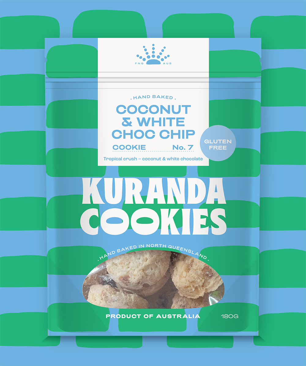 Kuranda Cookies Coconut & White Choc Chip 180g Winter & Mann