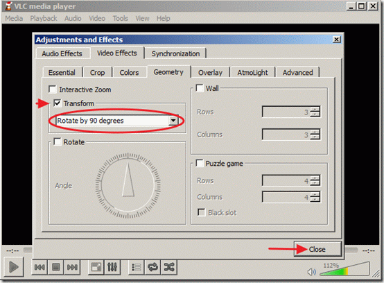 How to rotate and save a video using VLC media player Windows Tips & Howtos