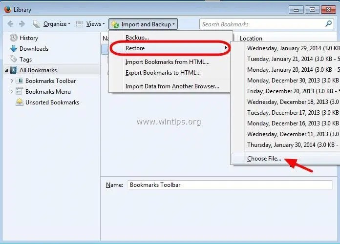 How to Backup & Restore Firefox Bookmarks