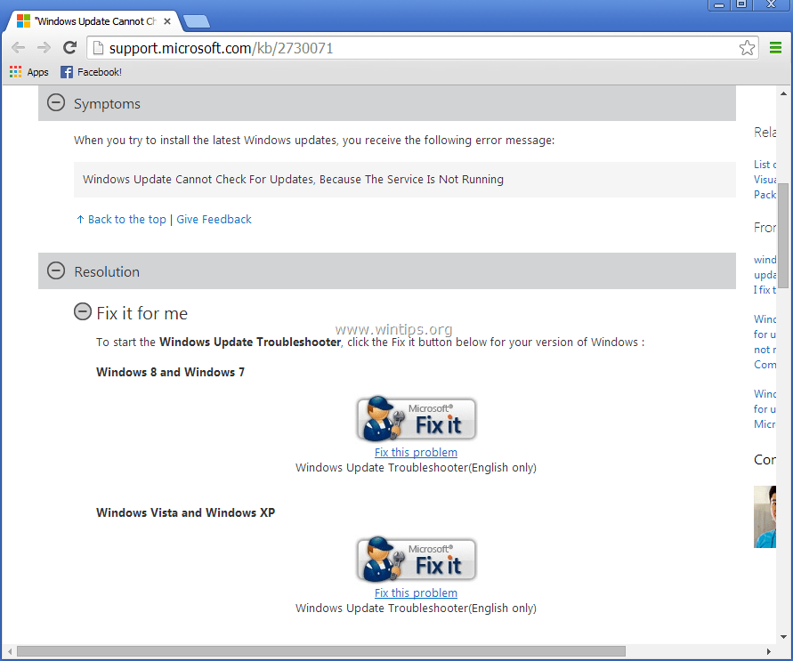 Solved Windows update cannot currently check for updates in Windows 8