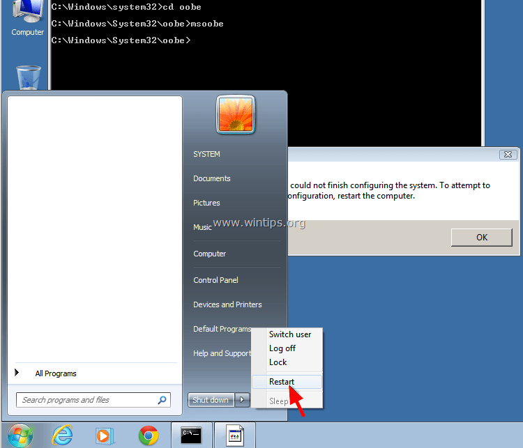 How to fix "Windows could not finish configuring the system" error