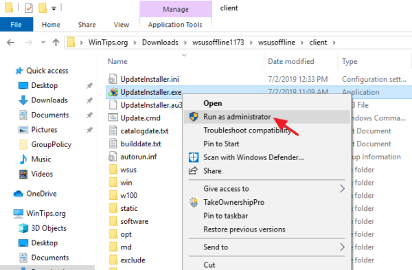 Description of the Windows Update Standalone Installer in.