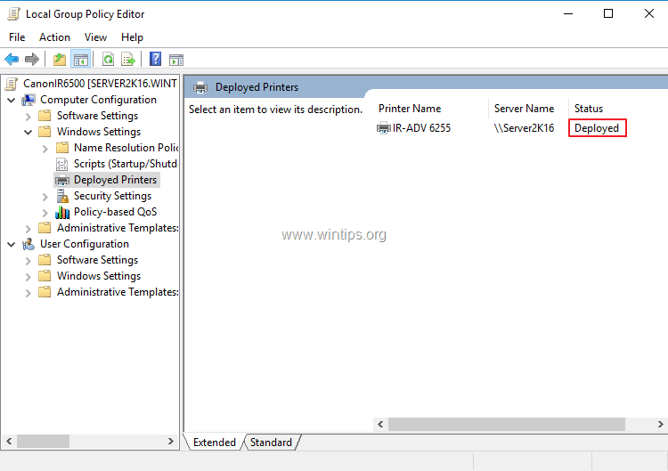 How to Deploy a Network Printer via Group Policy in Server 2016