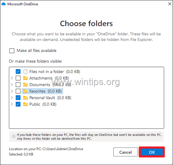 How to Stop Syncing Files to OneDrive.