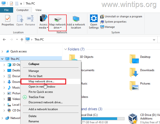 How to Map Network Drive in Windows 10/11 from Explorer, Command Prompt